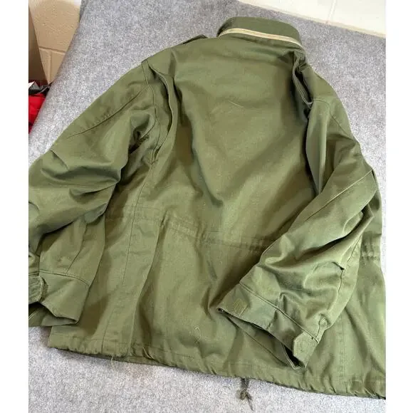 Vintage 80s US Army Military Field Jacket Mens XL Green Cold Weather Coat Combat - Picture 9 of 9